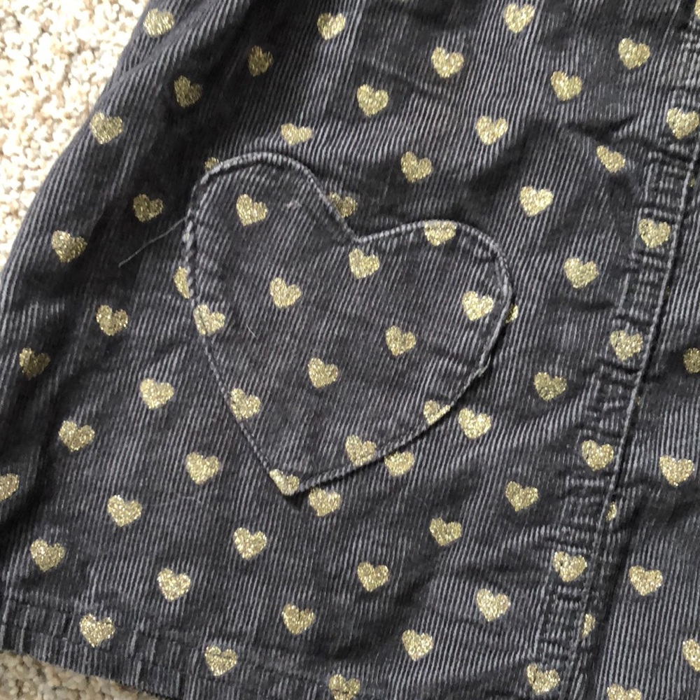 Corduroy heart print dress - Picture 2 of 4